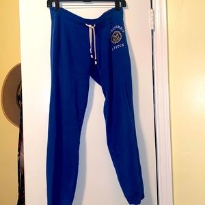 Blue Abercrombie and Fitch Sweatpants